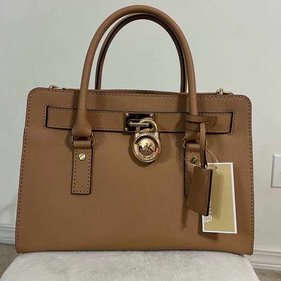NWT Michael Kors Hamilton Leather Purse - Suntan